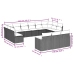 Set de sofás de jardín y cojines 13 pzas ratán sintético negro