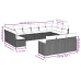 Set sofás de jardín con cojines 13 piezas ratán sintético gris
