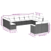 Set sofás de jardín 14 pzas con cojines ratán sintético beige