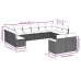 Set sofás jardín 14 pzas y cojines ratán sintético beige mezcla