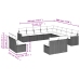 Set sofás de jardín con cojines 13 piezas ratán sintético gris