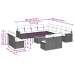 Set sofás de jardín 14 pzas con cojines ratán sintético beige