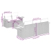 Set de muebles de jardín 6 pzas y cojines ratán sintético gris