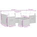 Set de comedor de jardín 7 pzas y cojines ratán sintético negro