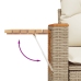 Set sofás de jardín 7 piezas y cojines ratán sintético beige