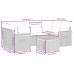 Set sofás de jardín 7 piezas y cojines ratán sintético beige