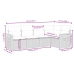 Set de muebles de jardín 5 pzas y cojines ratán sintético negro