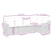Set de muebles de jardín 5 pzas y cojines ratán sintético negro