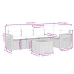 Set de muebles de jardín 6 pzas y cojines ratán sintético gris