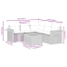 Set de muebles de jardín 6 pzas y cojines ratán sintético gris
