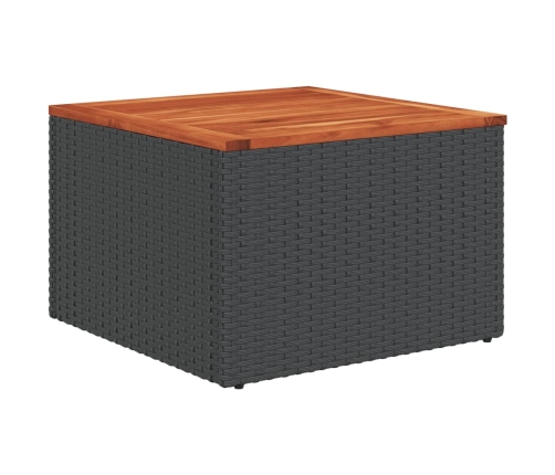 Set de sofás de jardín 6 pzas con cojines ratán sintético negro