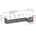 Set de muebles de jardín 6 pzas y cojines ratán sintético gris