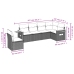 Set de muebles de jardín 6 pzas y cojines ratán sintético gris