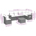 Set de comedor de jardín 7 pzas y cojines ratán sintético negro