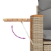 Set sofás de jardín 7 piezas y cojines ratán sintético beige