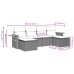 Set de muebles de jardín 6 pzas y cojines ratán sintético gris