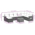 Set de muebles de jardín 9 pzas y cojines ratán sintético gris