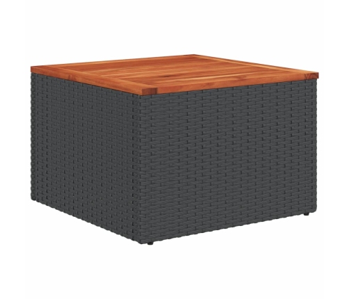 Set de sofás de jardín 10pzas con cojines ratán sintético negro