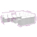 Set de sofás de jardín 11pzas con cojines ratán sintético beige