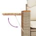 Set de sofás de jardín 11pzas con cojines ratán sintético beige