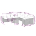 Set de sofás de jardín 11pzas con cojines ratán sintético beige