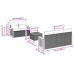 Set de muebles de jardín 6 pzas y cojines ratán sintético gris