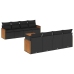 Set de sofás de jardín 8 piezas y cojines ratán sintético negro