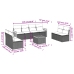 Set de muebles de jardín 9 pzas y cojines ratán sintético gris