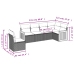 Set de muebles de jardín 6 pzas y cojines ratán sintético gris
