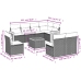 Set de sofás de jardín 9 pzas con cojines ratán sintético beige
