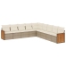 Set de sofás de jardín 9 pzas con cojines ratán sintético beige