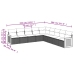 Set de sofás de jardín 9 pzas con cojines ratán sintético beige