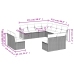 Set de sofás de jardín 11pzas con cojines ratán sintético beige