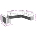 Set de sofás de jardín 11pzas con cojines ratán sintético beige