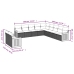 Set de sofás de jardín 11pzas con cojines ratán sintético beige
