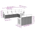 Set sofás de jardín 7 piezas y cojines ratán sintético beige