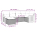 Set de muebles de jardín 6 pzas y cojines ratán sintético gris