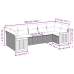 Set de comedor de jardín 7 pzas y cojines ratán sintético negro
