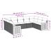 Set de muebles de jardín 9 pzas y cojines ratán sintético gris