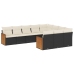 Set de sofás de jardín 10 pzas cojines ratán sintético negro