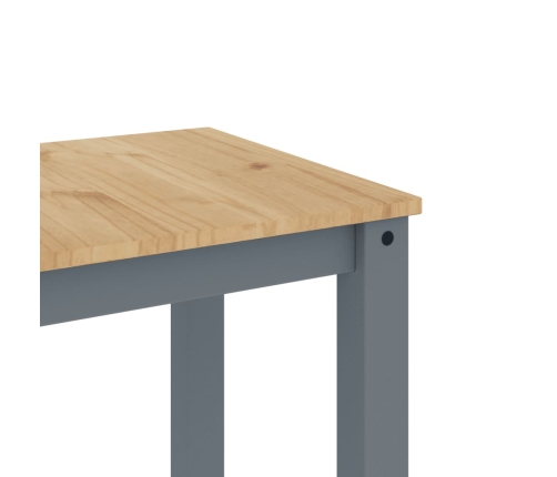 Mesa de comedor Panama madera maciza de pino gris 117x60x75 cm