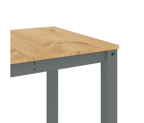 Mesa de comedor Panama madera maciza de pino gris 160x80x75 cm