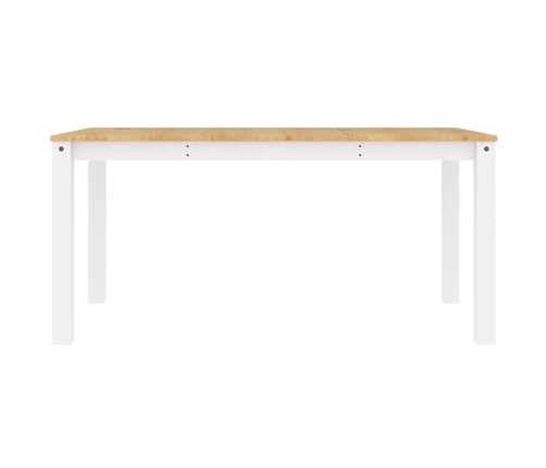 vidaXL Mesa de comedor Panama madera maciza pino blanco 160x80x75 cm