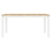 vidaXL Mesa de comedor Panama madera maciza pino blanco 160x80x75 cm