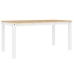 vidaXL Mesa de comedor Panama madera maciza pino blanco 160x80x75 cm