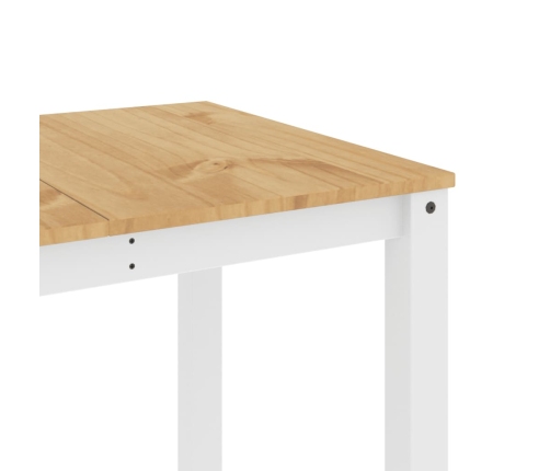 vidaXL Mesa de comedor Panama madera maciza pino blanco 160x80x75 cm