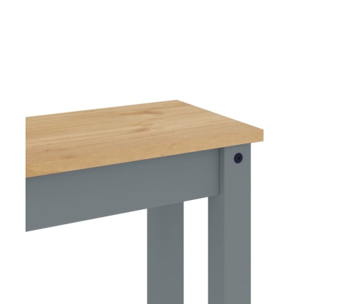 Banco de comedor Panama madera maciza de pino gris 105x30x45 cm