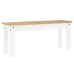 Banco de comedor Panama madera maciza pino blanco 105x30x45 cm