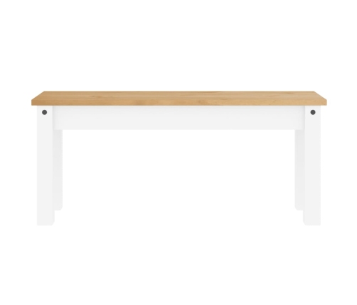 Banco de comedor Panama madera maciza pino blanco 105x30x45 cm