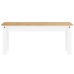 Banco de comedor Panama madera maciza pino blanco 105x30x45 cm